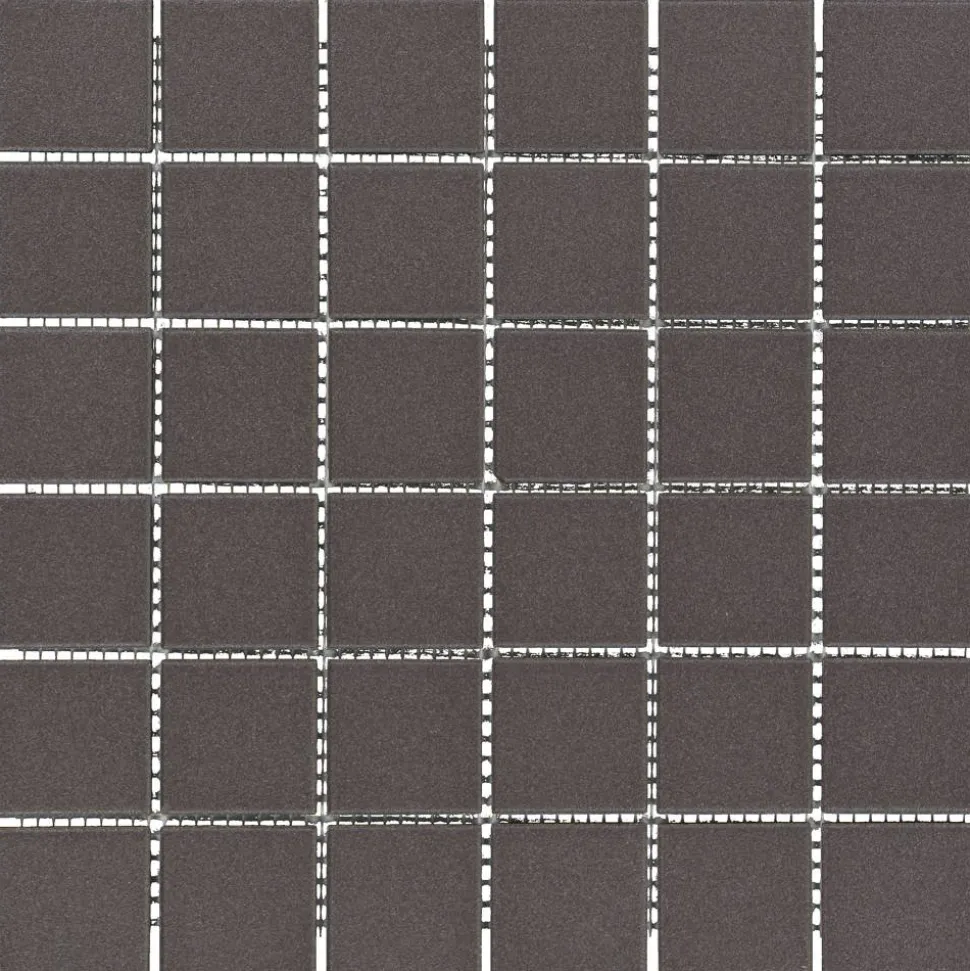 Mosaikfliese 'Uni' Feinsteinzeug schwarz 30 x 30 cm