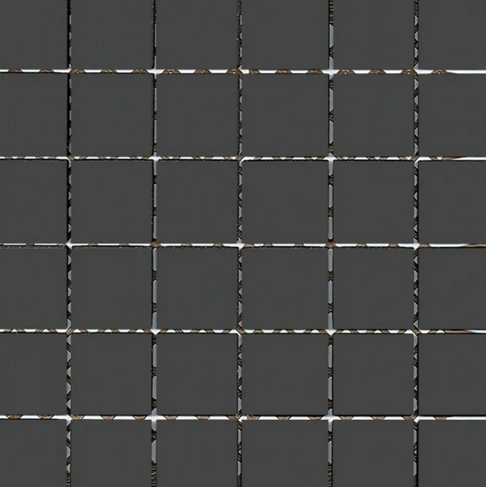 Mosaikfliese 'Uni' Feinsteinzeug schwarz 30 x 30 cm