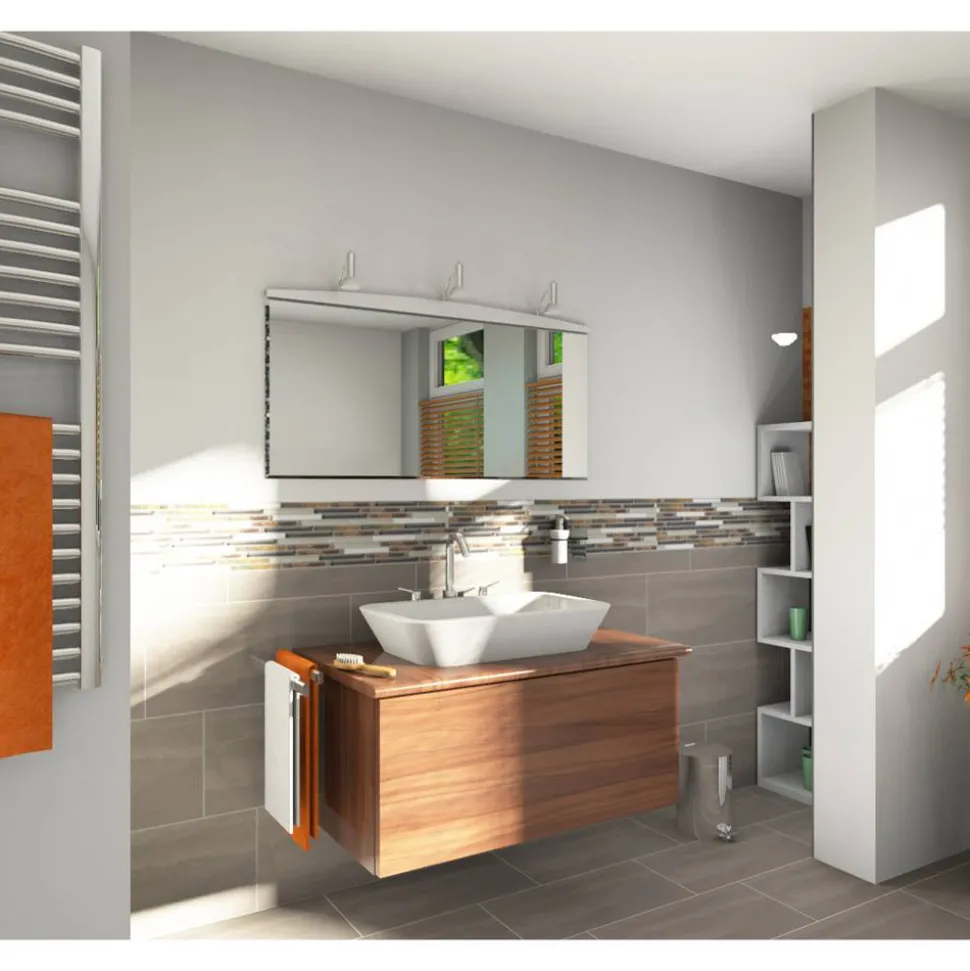 Mosaikfliese 'Windsor canyon' Glas/Metall/Naturstein beige/braun 30,5 x 30,5 cm