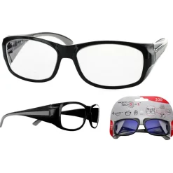 Multidistanz-Schutzbrille 'Tech 3in1 300' schwarz + 3,00 Dioptrien
