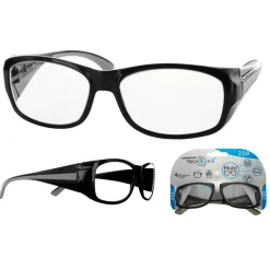 Multidistanz-Schutzbrille 'Tech 3in1 250' schwarz + 2,50 Dioptrien