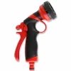 Multifunktionsbrause mit 8 Strahlarten, rot/schwarz 1/2"