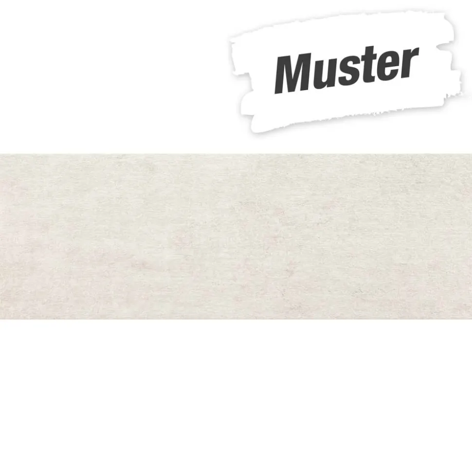 Muster zur Wandfliese 'Leeds' Steingut hellgrau 30 x 90 cm