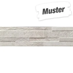 Muster zur Wandfliese 'Quarzi' Feinsteinzeug weiß 15 x 61 cm