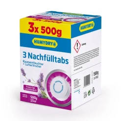 Nachfülltabs für Raumentfeucher Lavendel 3 x 500 g