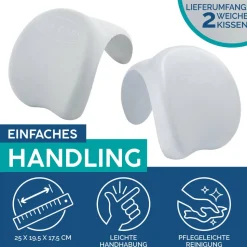 Nackenkissen-Set 'Lay-Z-Spa' weiß 25 x 19,5 x 17.5 cm