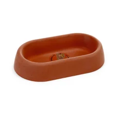Nagernapf Beton terracottafarben oval 19 x 10 x 5 cm