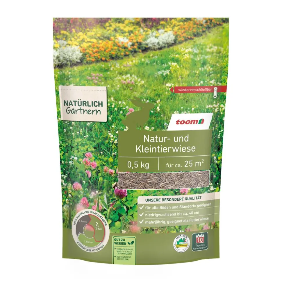 Natur- und Kleintierewiesensaat 0,5 kg niedrigwachsend
