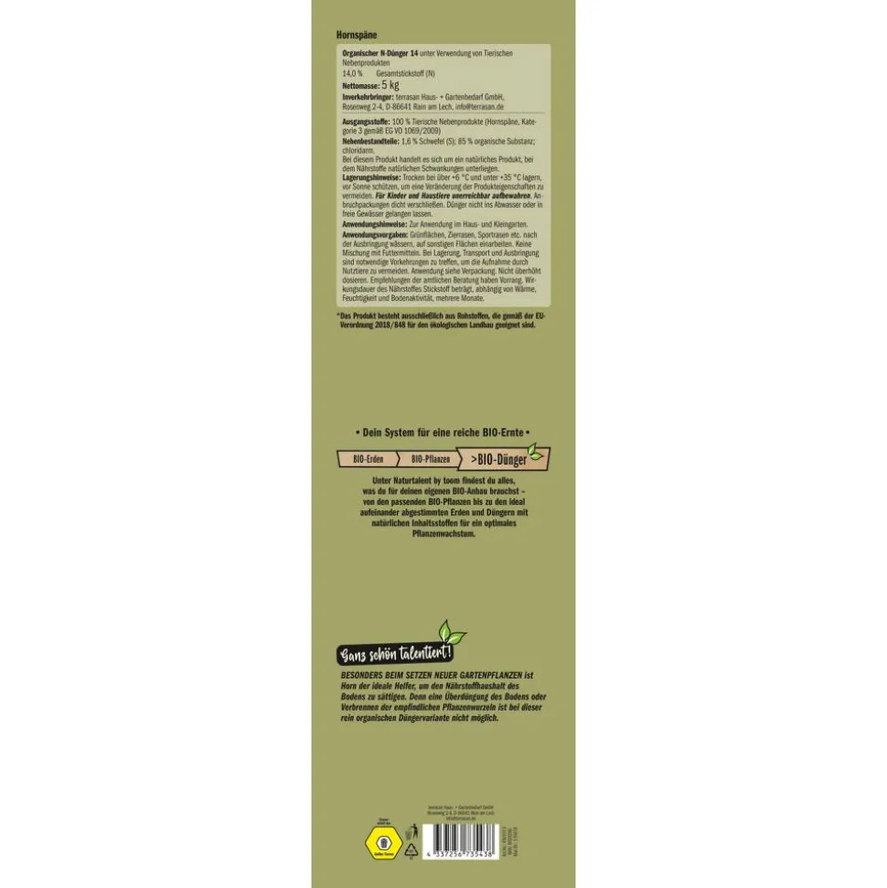 Naturtalent by toom® Bio-Hornspäne 5 kg
