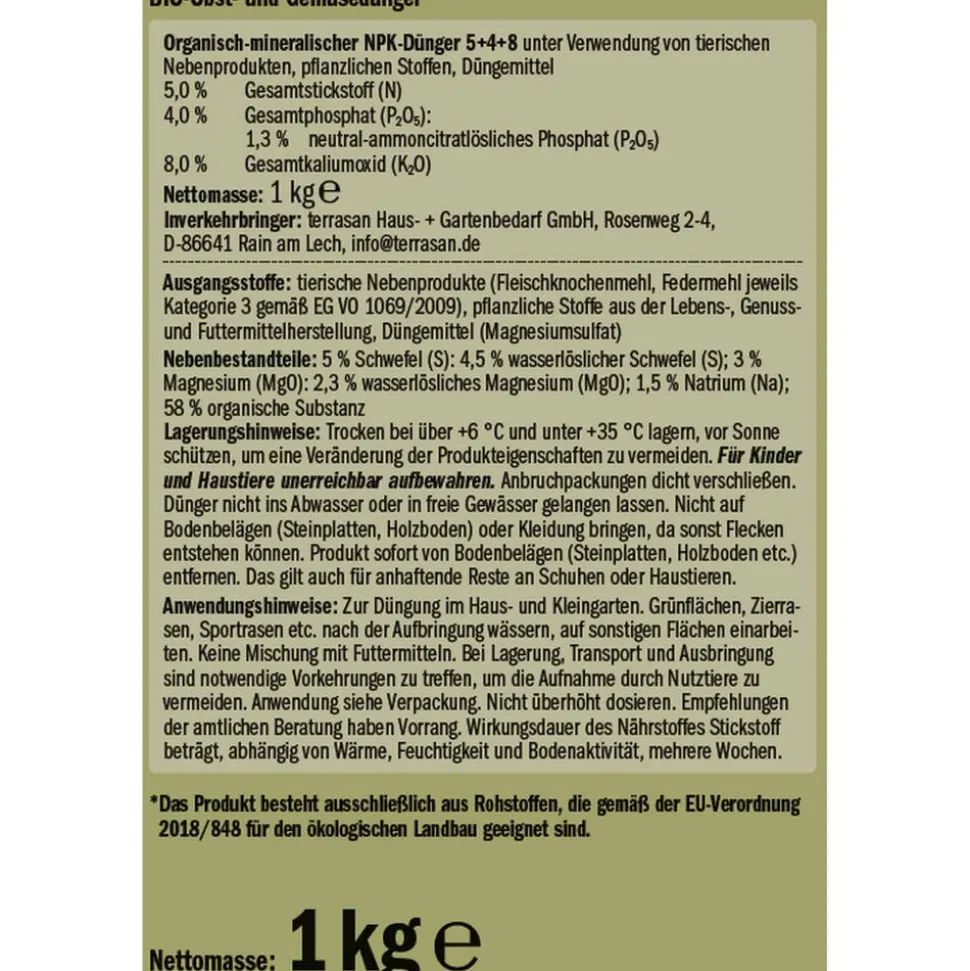 Naturtalent by toom® Bio-Obst- und Gemüsedünger 1 kg