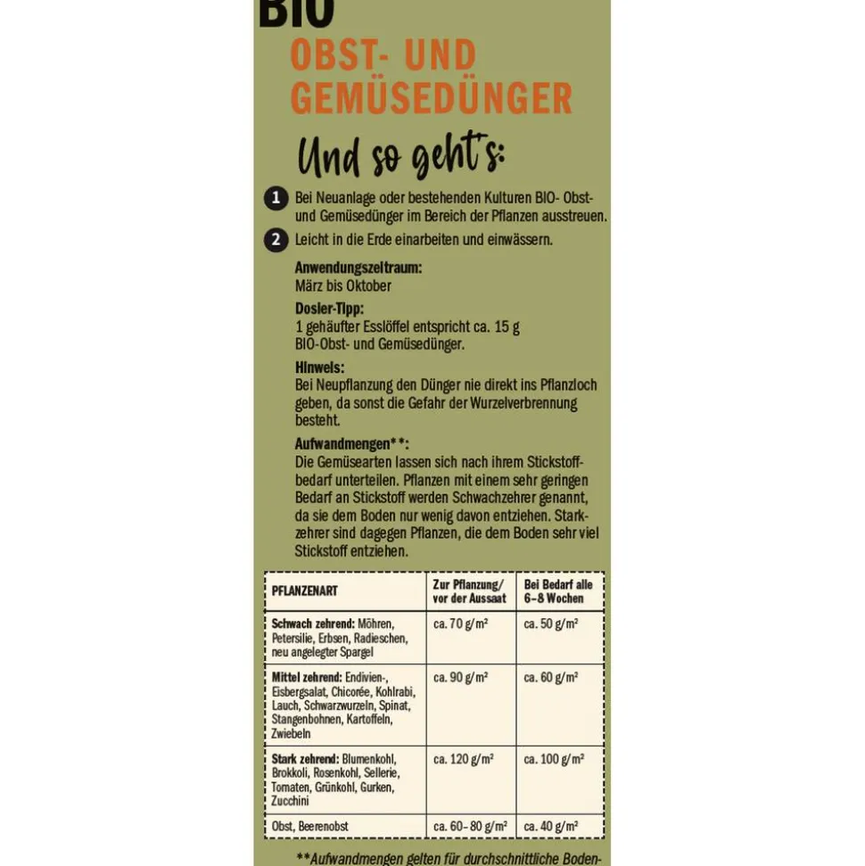 Naturtalent by toom® Bio-Obst- und Gemüsedünger 1 kg