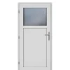 Nebeneingangstür 'Detroit' Kunststoff anthrazit/weiß 980 x 1980 mm links