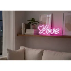 Neonlicht 'Love' pink 29 x 13,5 cm
