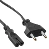 Netzleitung Doppelnute schwarz 1,5 m