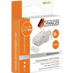 Netzwerkstecker CAT 6A/Cat 7, 2 Stück