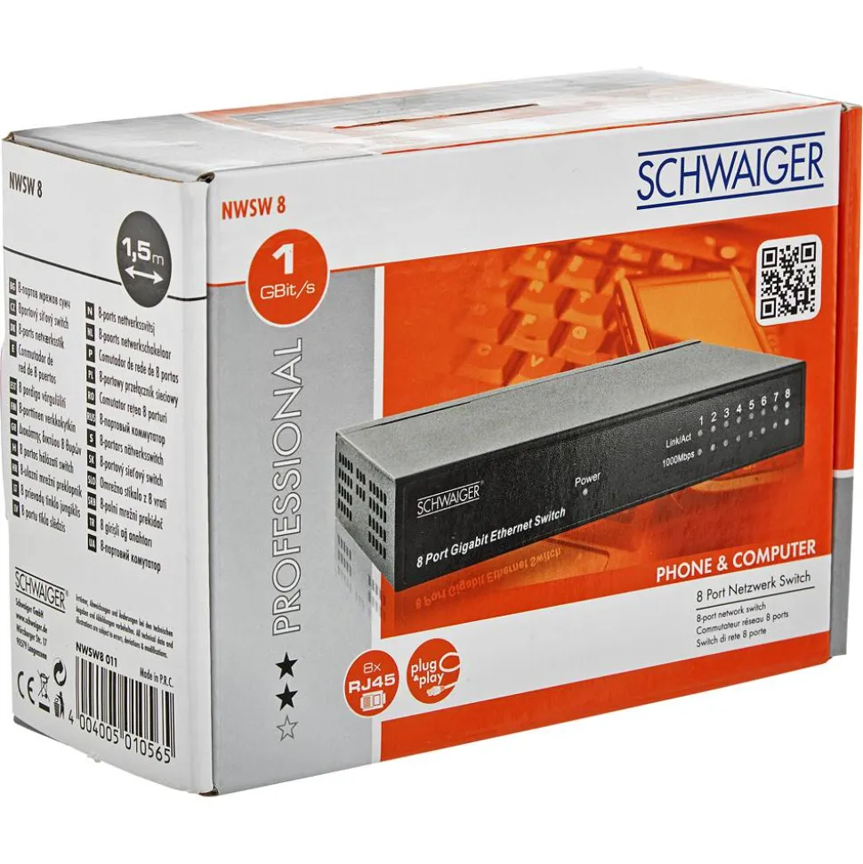 Netzwerk-Switch NWSW 8 Professional 8-fach