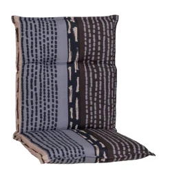 Niedriglehner-Auflagenset 'Bangui' grau/braun 50 x 101 x 6 cm 4 Stück