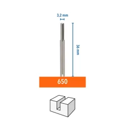 Nutfräser 650 Ø 3,2 mm