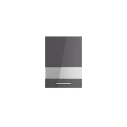 Oberschrank mit Segmentglastür 'Optikomfort Jonte984' anthrazit/eichefarben 50 x 70,4 x 34,9 cm