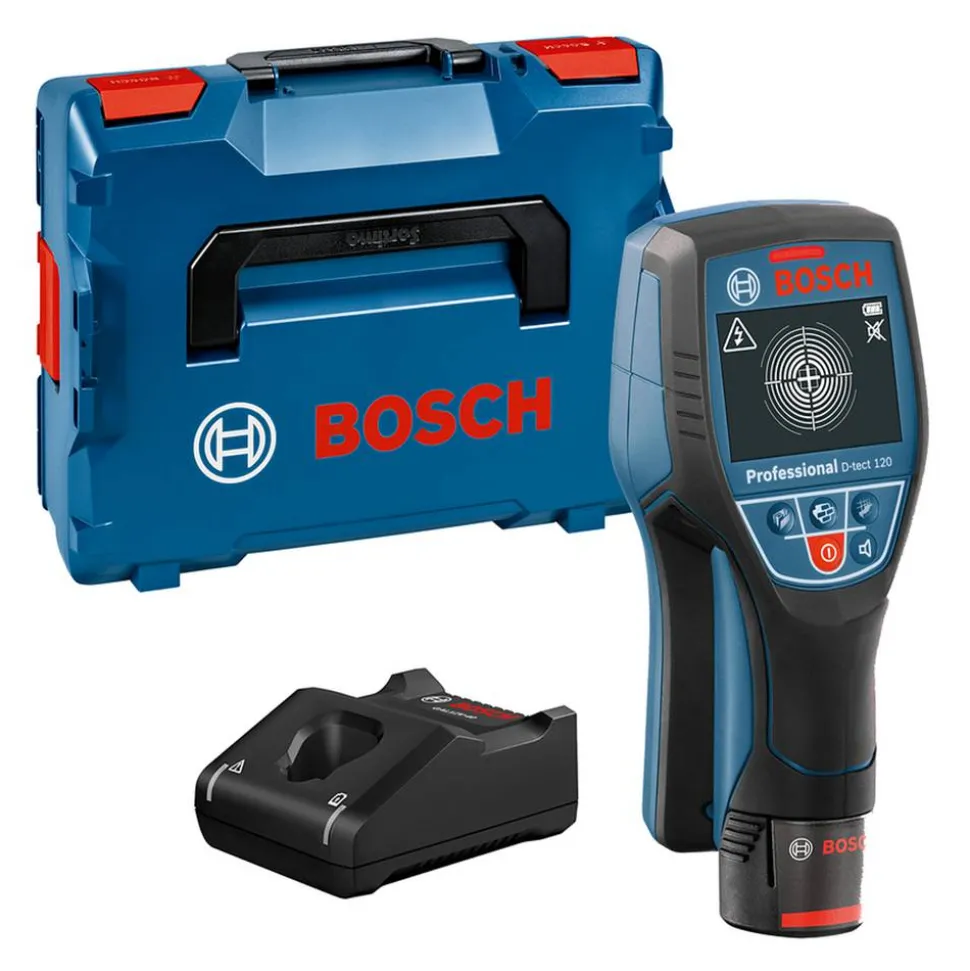 Ortungsgerät 'Professional D-tect 120' mit Akku und Ladegerät für Strom, Metall und Holz