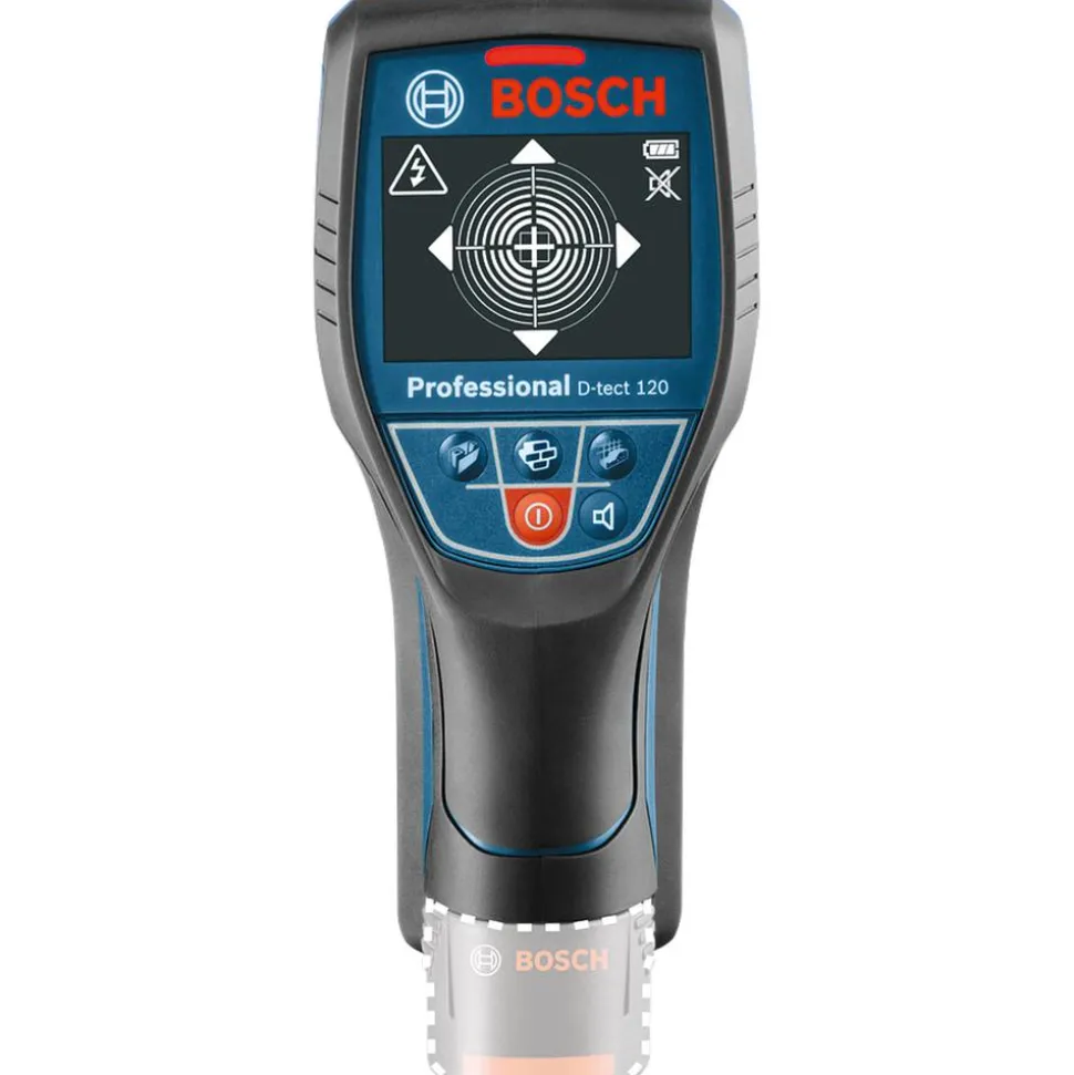 Ortungsgerät 'Professional D-tect 120' mit Akku und Ladegerät für Strom, Metall und Holz