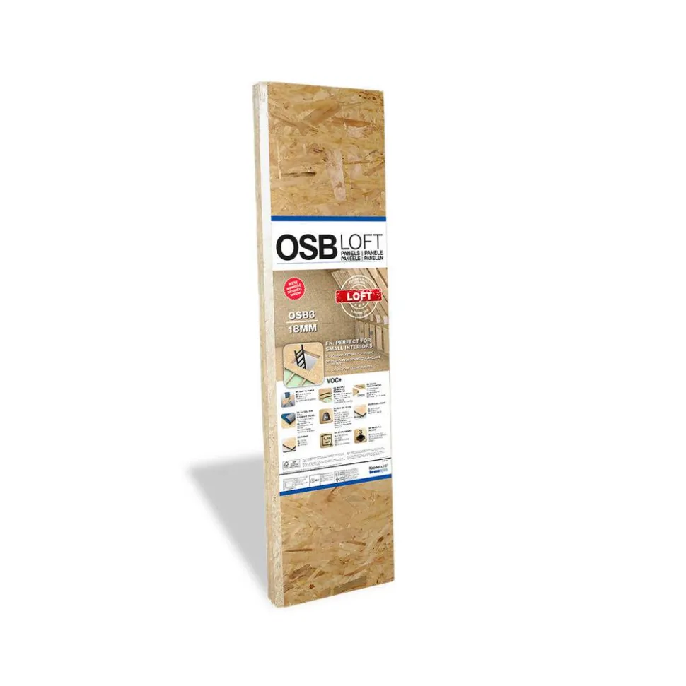 OSB3-Verlegeplatte 'Loft' ungeschliffen 1220 x 300 x 18 mm, 3er-Pack