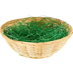 Osterkorb mit Ostergras Ø 20 cm beige