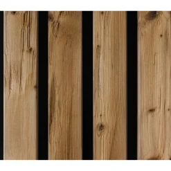 Outdoor-Akustik-Paneel 'HydroLine' Thermo Fichte gehackt 2400 x 561 x 19 mm