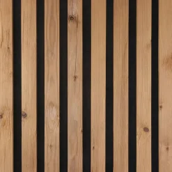 Outdoor-Akustik-Paneel 'HydroLine' Thermo Fichte gehackt 2400 x 561 x 19 mm