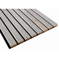 Outdoor-Akustik-Paneel 'HydroLine' Thermo Fichte geölt basaltgrau 2380 x 561 x 25 mm
