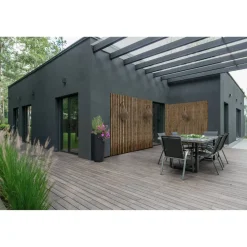 Outdoor-Akustikpaneel 'HydroLine' Thermo-Fichte gehobelte Oberfläche 2400 x 561 x 19 mm
