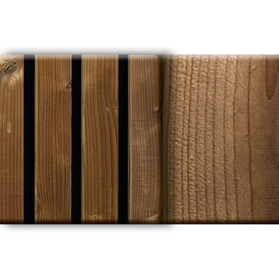 Outdoor-Akustikpaneel 'HydroLine' Thermo-Fichte gehobelte Oberfläche 2400 x 561 x 19 mm