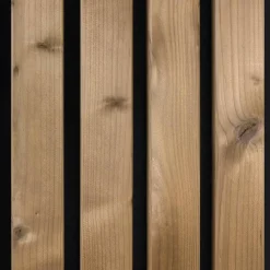 Outdoor-Akustikpaneel 'HydroLine' Thermo-Fichte gehobelte Oberfläche 2400 x 561 x 19 mm