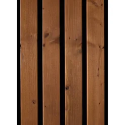 Outdoor-Akustikpaneel 'HydroLine' Thermo-Fichte marone geölt 2380 x 561 x 25 mm