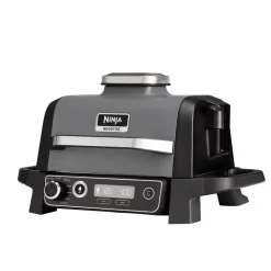 Outdoor-Grill und Smoker 'Woodfire' schwarz 2400 W 46 x 34 x 46 cm