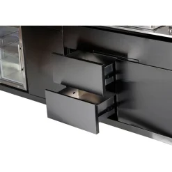 Outdoorküche 'Brigton' schwarz 270 x 68 x 120 cm