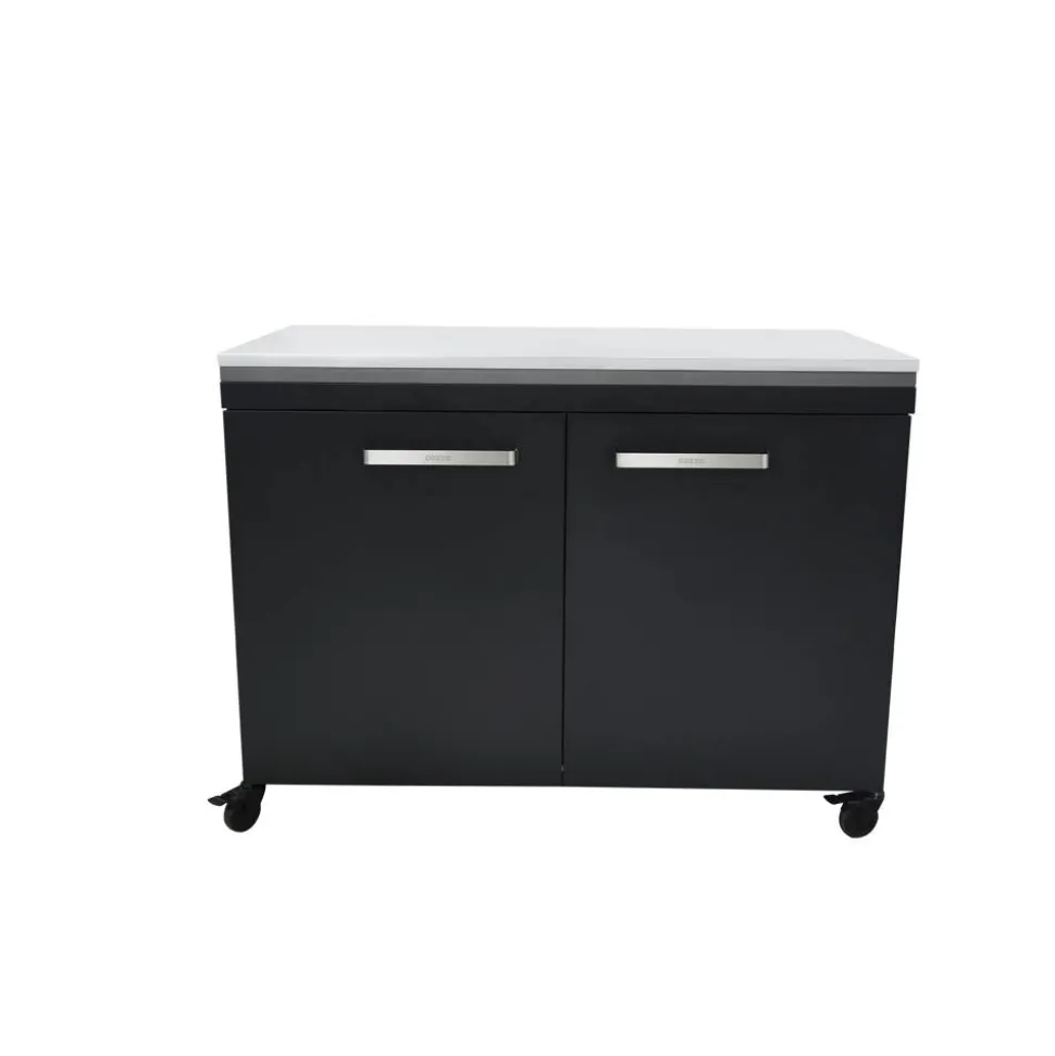 Outdoorküche Edelstahl schwarz 120 x 90 x 67 cm