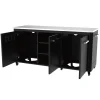 Outdoorküche Edelstahl schwarz 180 x 90 x 67 cm