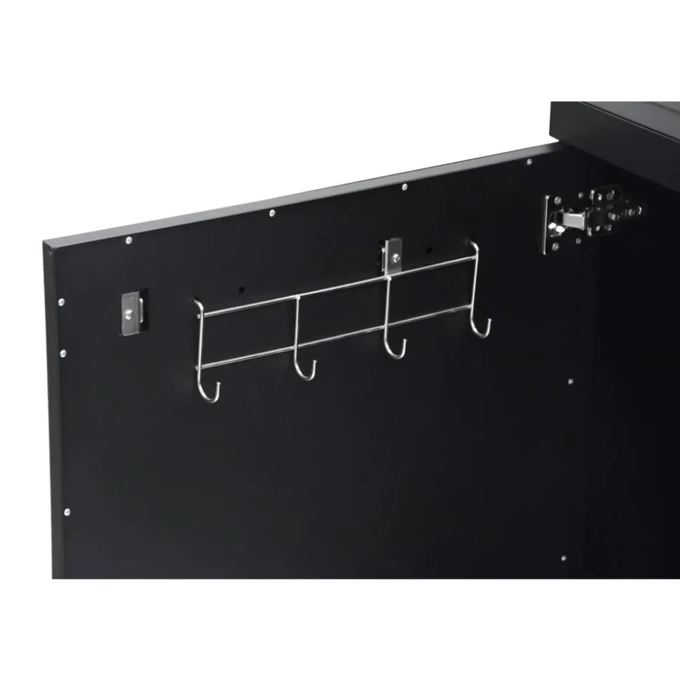 Outdoorküche Edelstahl schwarz 180 x 90 x 67 cm