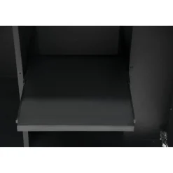 Outdoorküche Edelstahl schwarz 180 x 90 x 67 cm