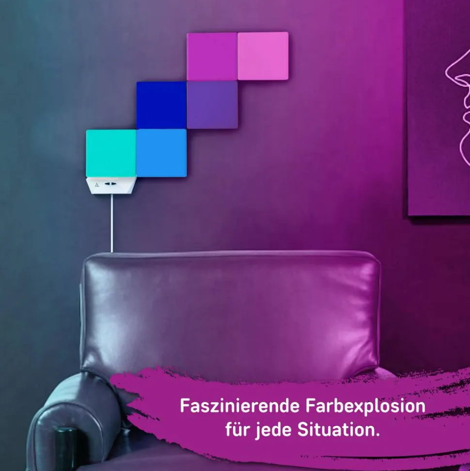 Panelleuchte 'Square' RGBIC 12,5 W 6-teilig