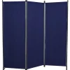 Paravent 3-teilig Bezug Polyethylen blau 165 x 171 cm