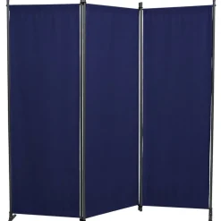 Paravent 3-teilig Bezug Swingtex Polyacryl blau 165 x 171 cm