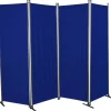 Paravent 4-teilig Bezug Swingtex Polyacryl blau 165 x 228 cm