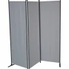 Paravent 3-teilig Bezug Swingtex Polyacryl hellgrau 165 x 171 cm