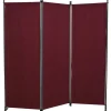 Paravent 3-teilig Bezug Swingtex Polyacryl bordeaux 165 x 171 cm
