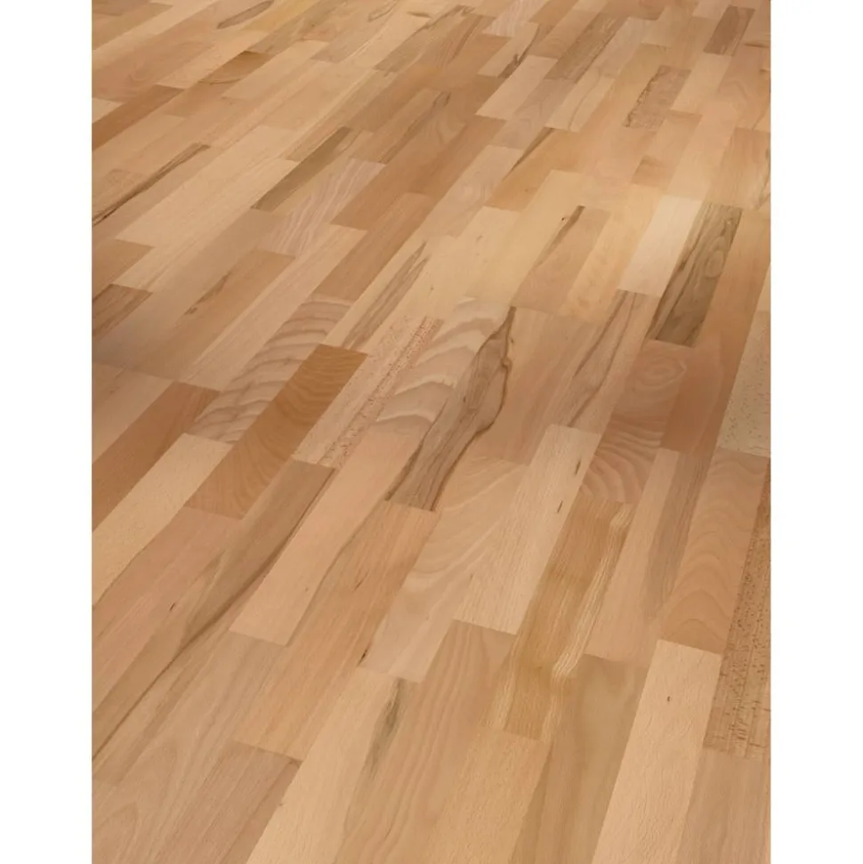 Parkett 'Basic 11-5' Buche Rustikal lackversiegelt matt 11,5 mm