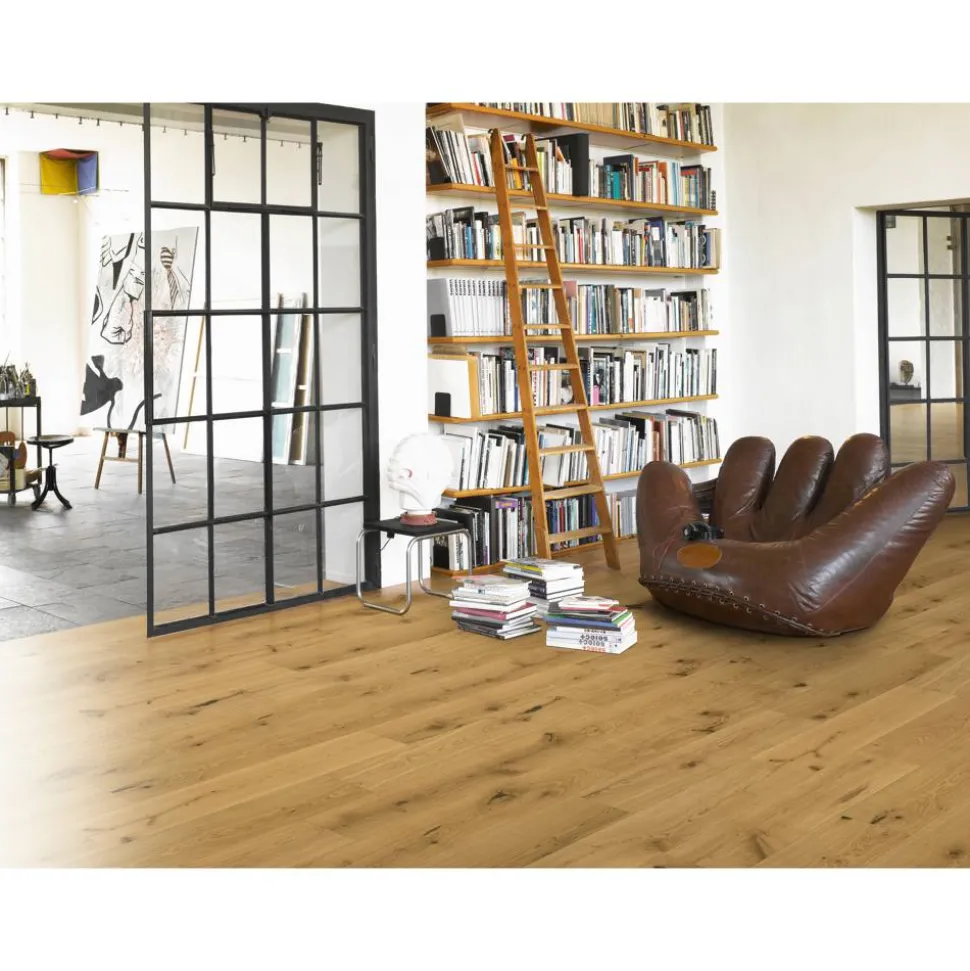 Parkett 'Basic 11-5' Character Eiche Chianti natur lackversiegelt matt 11,5 mm