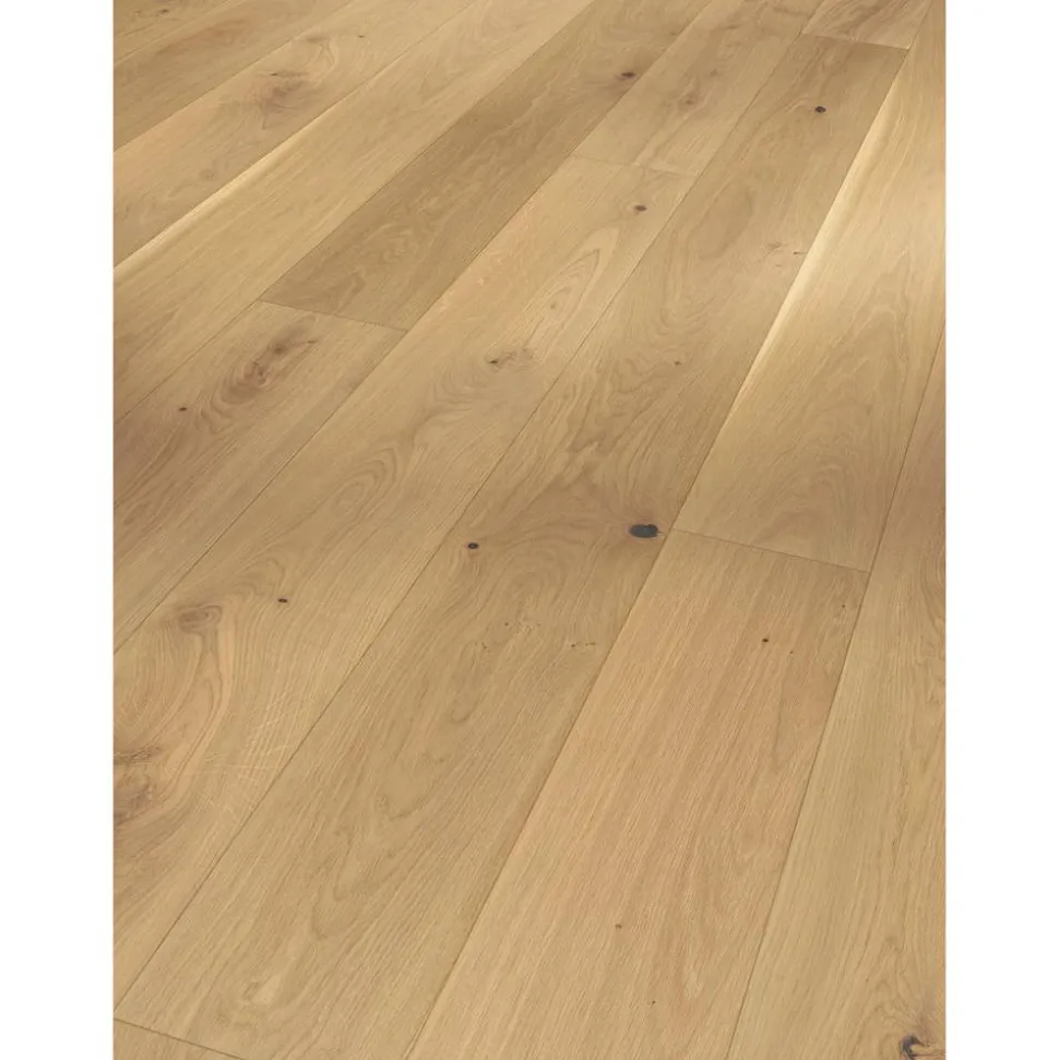 Parkett 'Basic 11-5' Eiche Naturöl weiß 11,5 mm
