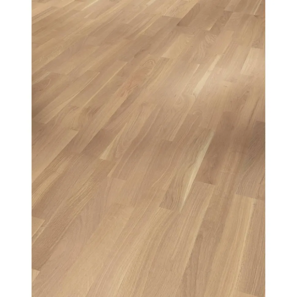 Parkett 'Basic 11-5' Eiche Rustikal hell lackversiegelt 11,5 mm